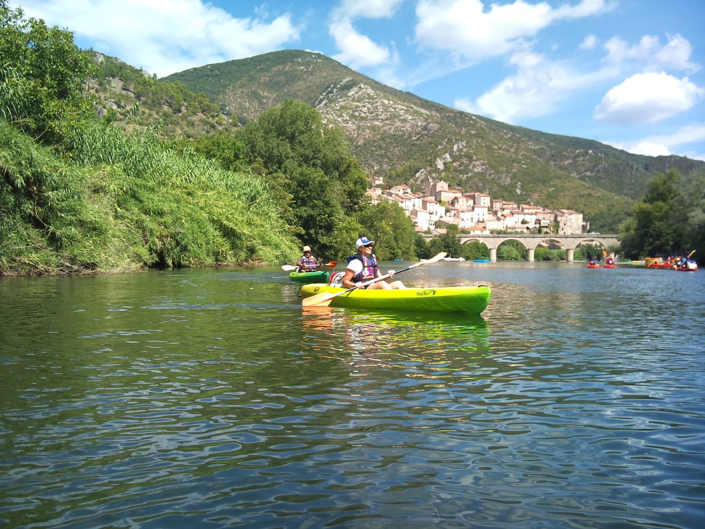 The prettiest view of Roquebrun - from the river Orb